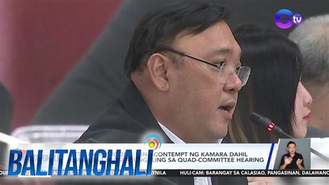 Atty Harry Roque Ipina Contempt Ng Kamara Dahil Umano Sa