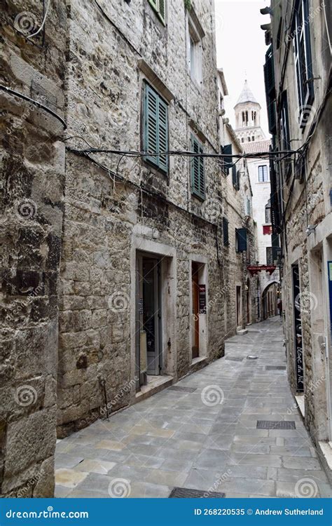 Split Croatia Street Scene With Stone Buildings Editorial Image