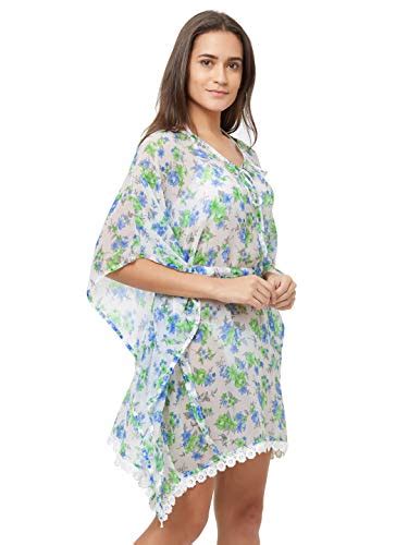 Buy SOURBH Women S Kaftan Beach Wear Dress Bikini Boho Body Swim Costume Coverups Floral Printed
