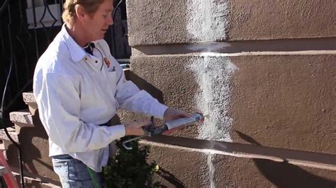 Caulking With Sand For Matching Stucco Youtube