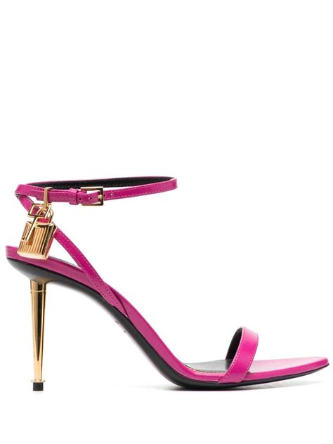 Tom Ford Naked 95 Padlock Detailed Sandals In Pink ModeSens