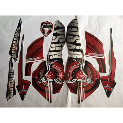 Jual Stiker Striping Yamaha Byson Merah 2013 2014 Lis Body Standar