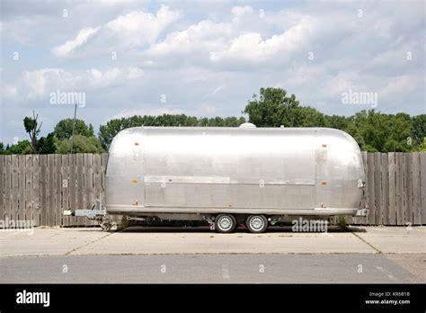 Silver colored caravan hi-res stock photography and images - Alamy