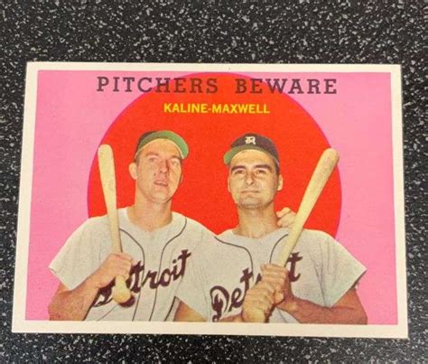 1959 Topps Baseball Card Al Kaline Maxwell HOF Hash Auctions