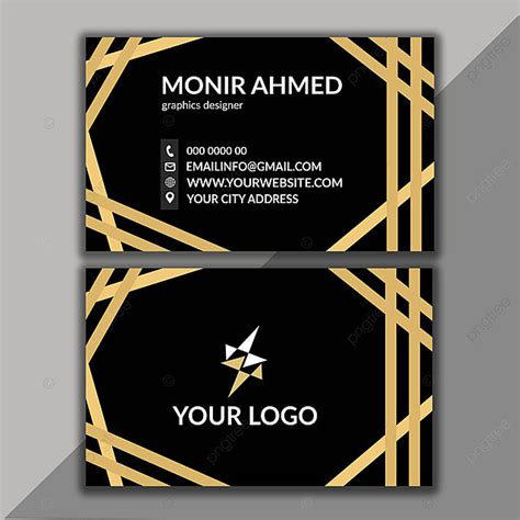 Black And Gold Business Card Design Templates Template Download on Pngtree