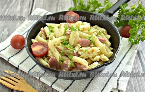 Макароны с сосисками и яйцом: 10 фото в рецепте