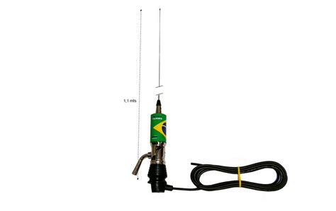 Antenne Pliante Lemm Miniturbo Brazil Flag Cb Longueur Cm