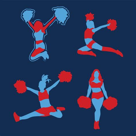 Set Of Cheerleader Logo Design Illustration 15277348 Vector Art At Vecteezy