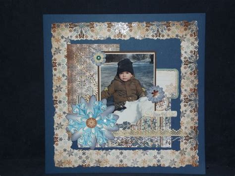 Marlee Bo Bunny Snowfall Winter Scrapbook Layouts Winter