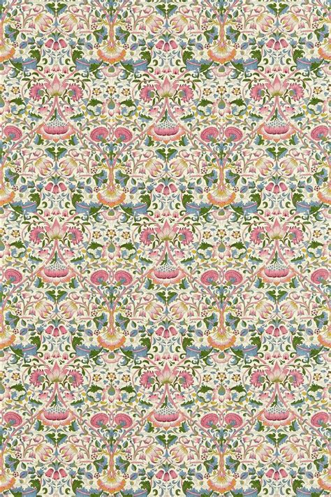 Lodden By Morris Blush Woad Fabric Wallpaper Direct Floral