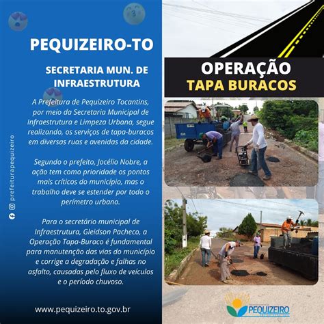 Operação Tapa Buracos Prefeitura De Pequizeiro To