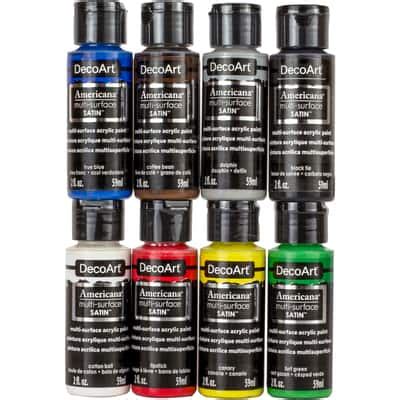 Americana® 8 Color Multi-Surface Satin Acrylic Paint Bundle | Michaels