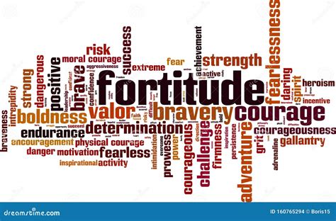 Fortitude Word Cloud Stock Vector Illustration Of Determination