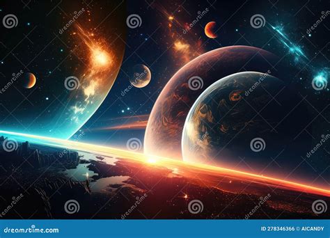 Planetary Alignment , 5 Planets Align Royalty-Free Cartoon ...