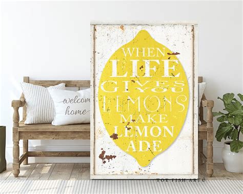 When Life Gives You Lemons Make Lemonade Modern Farmhouse Wall Etsy