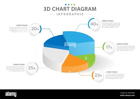 Modèle d infographie pour les entreprises Diagramme circulaire 3D