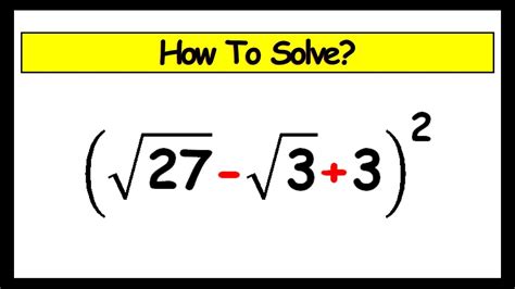 🔴nice Algebra Equations Square Root Exponent Youtube