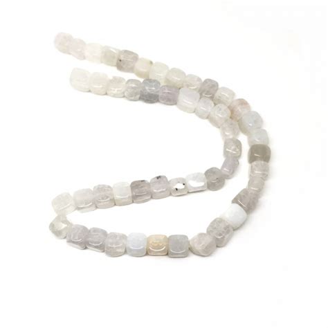 Perles Pierre Naturelle Agate Blanche Carr Mm Fantasyline