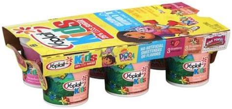 Yoplait Lowfat, Nickelodeon, Dora the Explorer, Assorted Yogurt - 6 ea ...