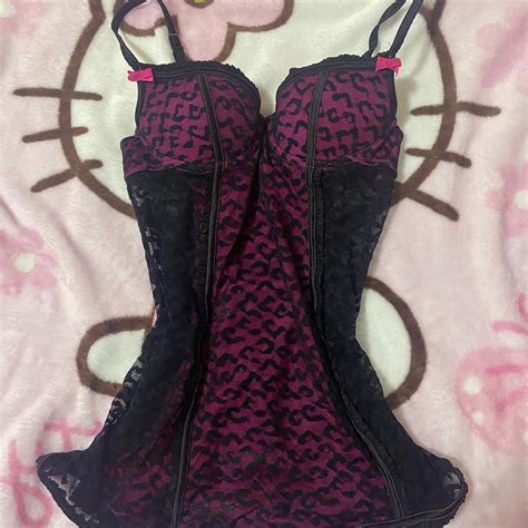 Mesh Y2k Corset Lingerie Size Xs Or Small Excellent Depop