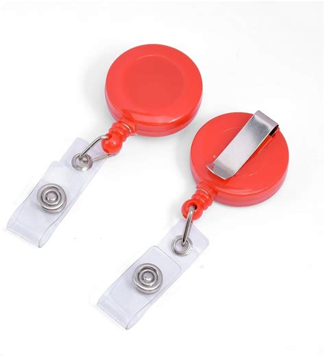 2 Pack Badge Reel With Belt Clip Badge Holder Retractable Clip