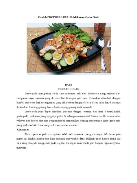 Contoh Proposal Bisnis Kuliner Pdf Homecare24