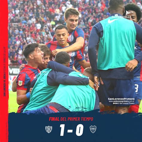 San Lorenzo Primero On Twitter ⏱️ Final Del Primer Tiempo Sanlorenzo 1 0 Boca Juegasl 💙