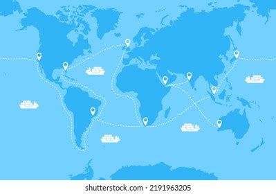 3,514 World map sea routes Images, Stock Photos & Vectors | Shutterstock