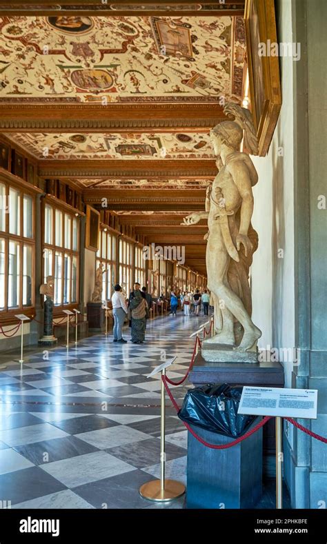 Visiting Uffizi Gallery In Florence Italy Stock Photo Alamy