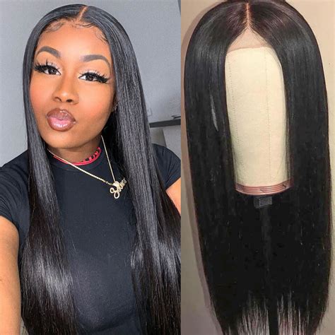 2x6 Hd Brazilian Straight 180 Human Hair Kim K Lace Closure Wig Virgin Brazilian