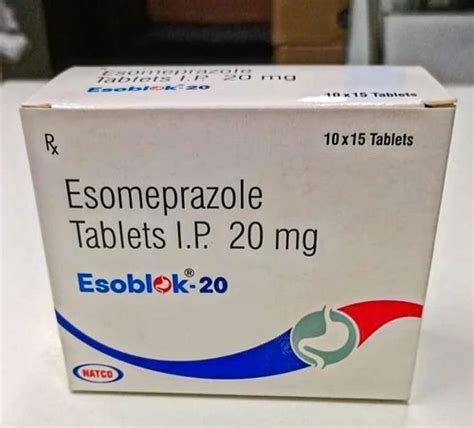 ESOBLOK 20MG ESOMEPRAZOLE TABLETS I P 20MG At Rs 70 Stripe