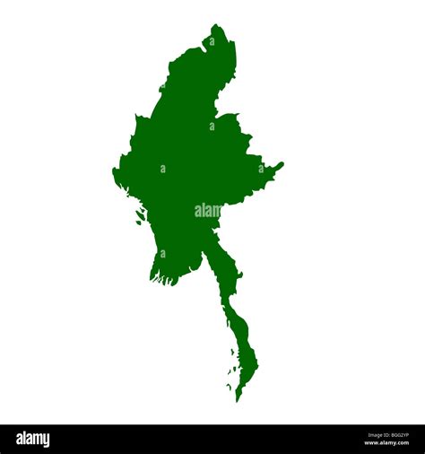 Myanmar Map Cut Out Stock Images And Pictures Alamy