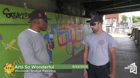 Arts So Wonderful - Repainting the Winooski Bridge on Riverwalk ...