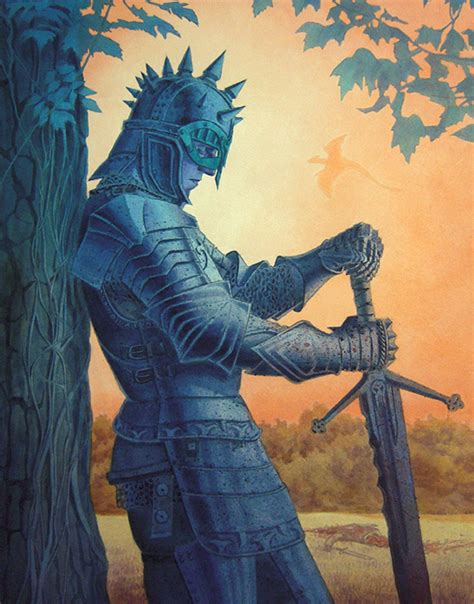 Alan Hawley Illustration Warrior Acrylic Painting