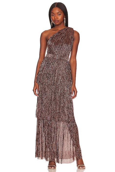 Sabina Musayev X Revolve Terina Gown In Bronze Revolve