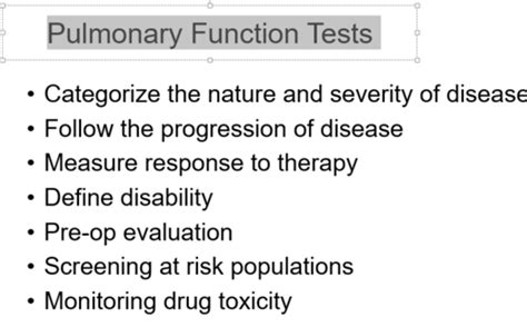 Lecture 130 Clinical Evaluation Of Pulmonary Function Flashcards