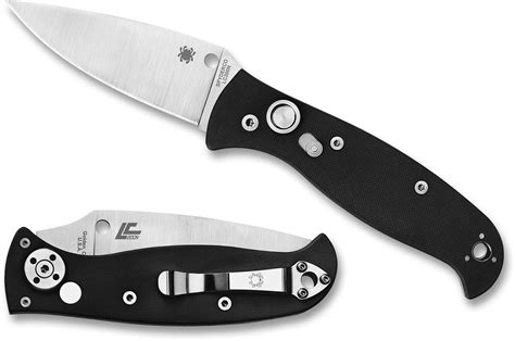 Spyderco Autonomy 2 Auto Folding Knife Lc200n Satin Plain Blade Black