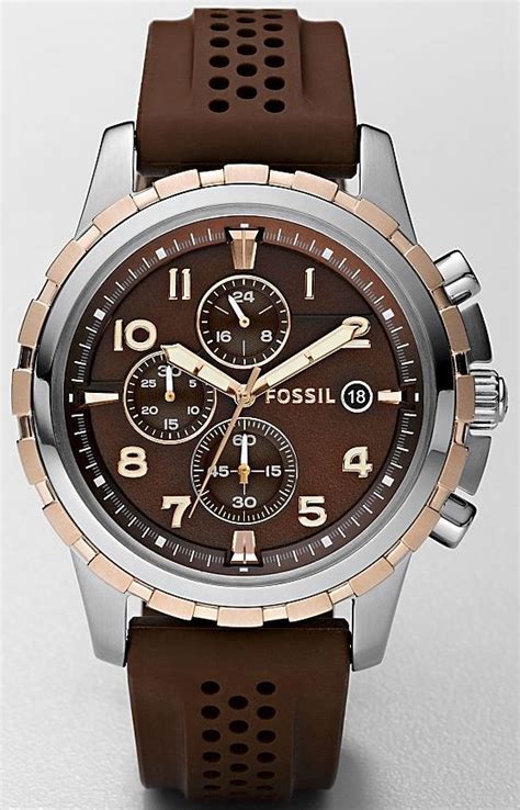 Fossil Men's FS4612 Stainless Steel Analog Brown Dial Watch | 스마트워치, 명품 ...