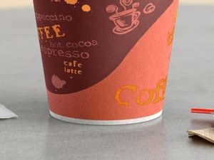Choice Oz Coffee Print Poly Paper Hot Cup And Lid Pack