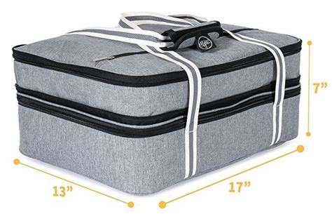 MJW Casserole Carriers For Hot And Cold Food Insulated Lasagna Holder Thermal Lunch Tote Bag