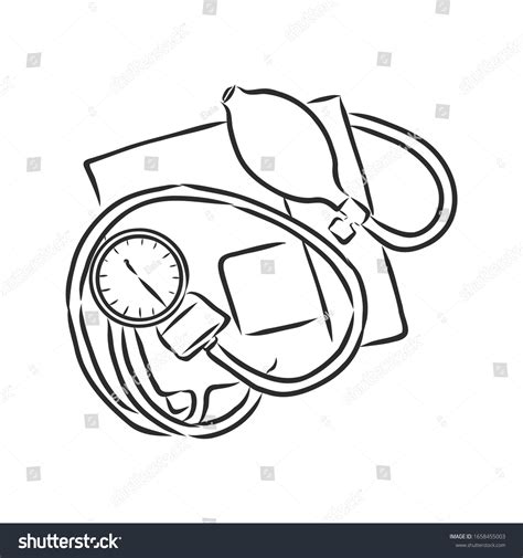 Blood Pressure Monitor Medical Device Measuring Stock Vector (Royalty Free) 1658455003 ...