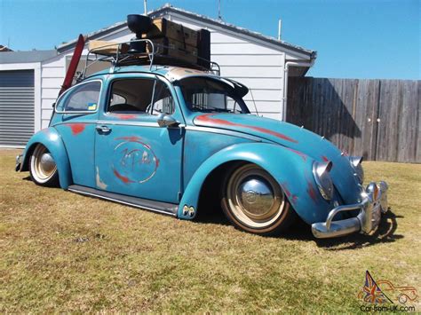 Bagged Patina 1963 VW Beetle Show OFF CAR Slammed Cool Patina