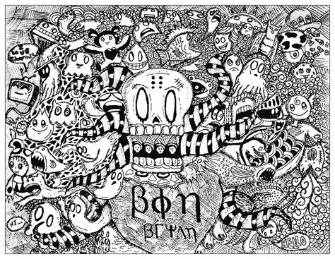 Strange Doodle By Bon Arts Doodle Art Doodling Coloring Pages For