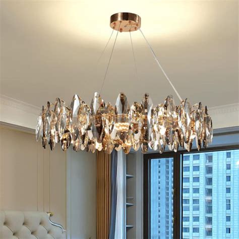 Bay Isle Home Modern Crystal Chandelier Luxury Sparkling Egg Shaped