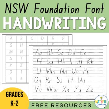 NSW Foundation Font FREE Alphabet Handwriting Practise Worksheets