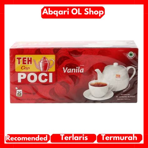 Jual Teh Celup Cap Poci Aroma Vanilla 25 Kantong Teh Poci Tea Bag