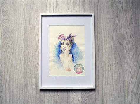 ORIGINAL PAINTING Edea FFVIII watercolour portrait | neesedraws