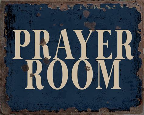 Prayer Room Metal Sign, Prayer Room Sign, Prayer Room Plaque. Retro ...