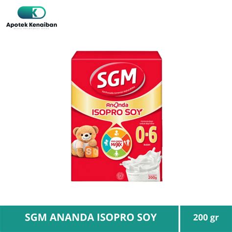 Jual SGM ANANDA ISOPRO SOY 0 6 BULAN 200 GR Shopee Indonesia