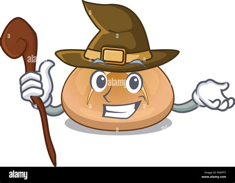 Witch Cartoon With Buns Traditional Hot Cross Vector Illustration Stock Vector Image Art Alamy